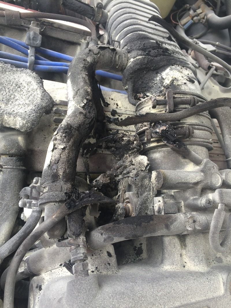 Engine bay fire damage parts. Toyota Celica Supra Forum